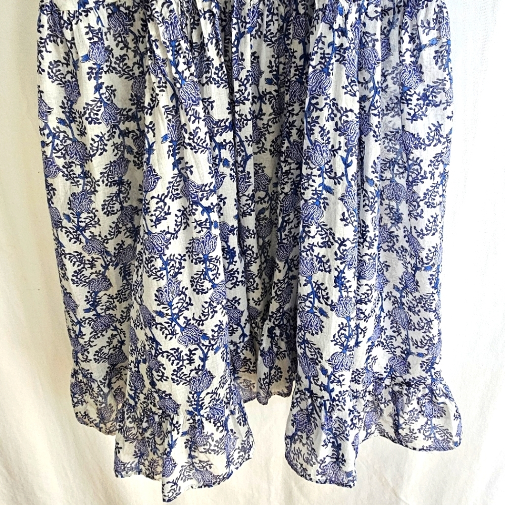 🇨🇵 Isabel Marant Etoile White & Blue Godrana Mini Dress - Picture 8 of 16